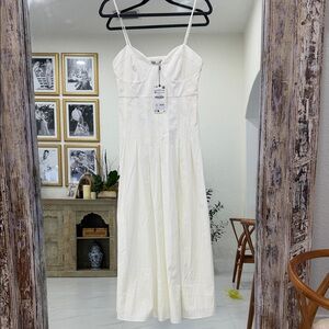 NWT Zara Elegant White Maxi Dress